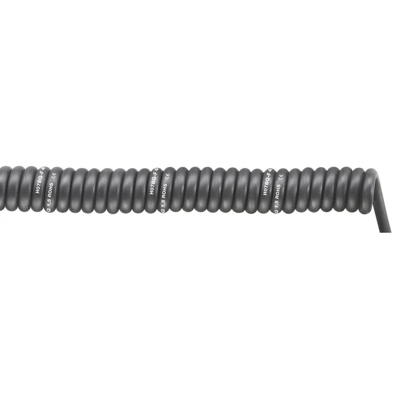 Câble D'alimentation Spirale PUR H07BQ-F 3G1.5 2M-6M Noir - 70002753