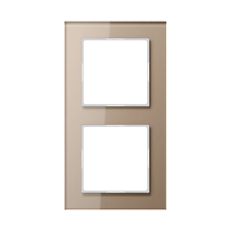 Jung A-Creation Cadre Double En Verre Capot Champagne - AC582GLCH
