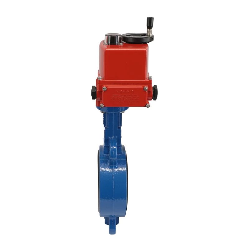 DN40 (1-1/2 pouces) 24 V AC/DC on/off électrique Fonte BBA Vanne papillon Wafer EPDM
