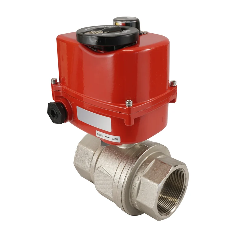 G 1 1/2 pouce 2 voies laiton Modulante Vanne à bille électrique 24 V AC/DC
