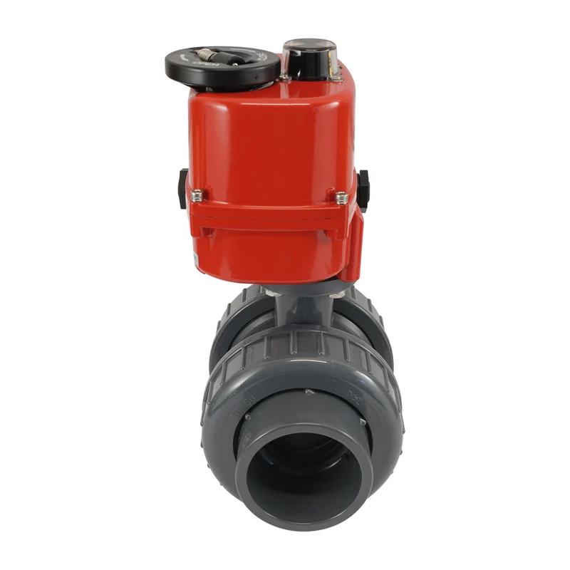 Raccords union 50 mm 2 voies PVC Modulante Vanne à sphère électrique 24 V AC/DC (VDL)