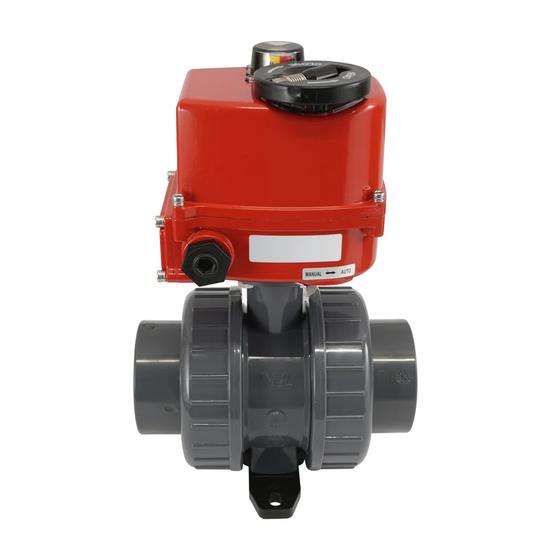 Raccords union 50 mm 2 voies PVC Modulante Vanne à sphère électrique 24 V AC/DC (VDL)