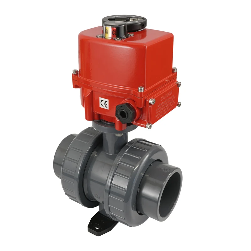 Raccords union 50 mm 2 voies PVC Modulante Vanne à sphère électrique 24 V AC/DC (VDL)