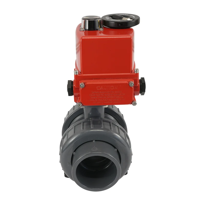 Raccords union 50 mm 2 voies PVC Modulante Vanne à sphère électrique 24 V AC/DC (VDL)