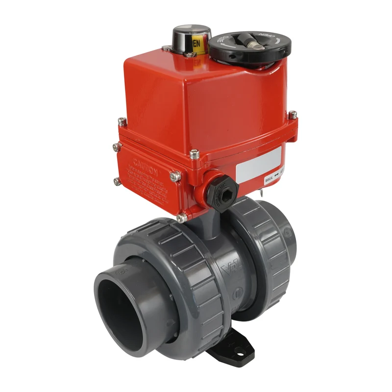 Raccords union 50 mm 2 voies PVC Modulante Vanne à sphère électrique 24 V AC/DC (VDL)