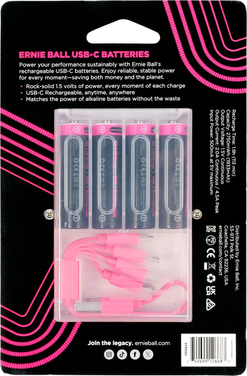 Piles AA rechargeable via USB-C