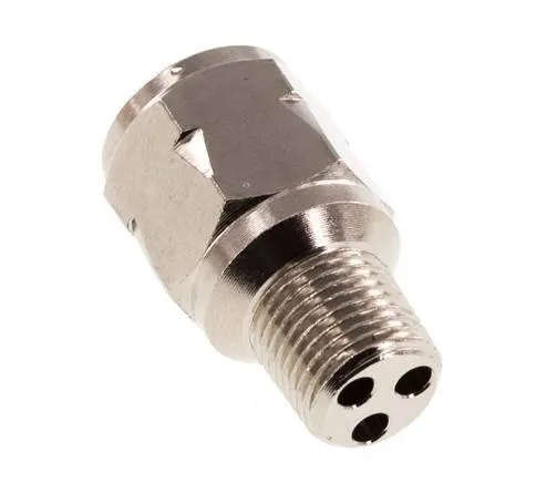 R/Rp 1/8'' M/F Mini Clapet Anti Retour Nickelé Laiton 10 Bar (145 Psi) FKM Pas De Ressort