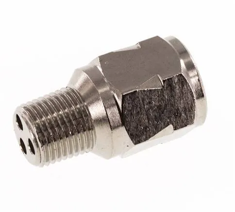 R/Rp 1/8'' M/F Mini Clapet Anti Retour Nickelé Laiton 10 Bar (145 Psi) FKM Pas De Ressort