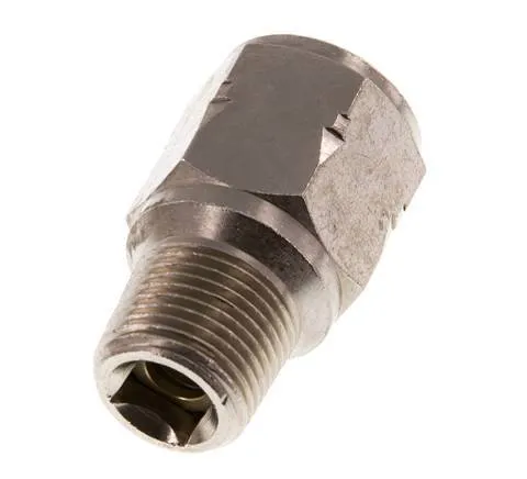 R/Rp 3/8'' M/F Mini Clapet Anti Retour Nickelé Laiton 10 Bar (145 Psi) FKM Avec Ressort