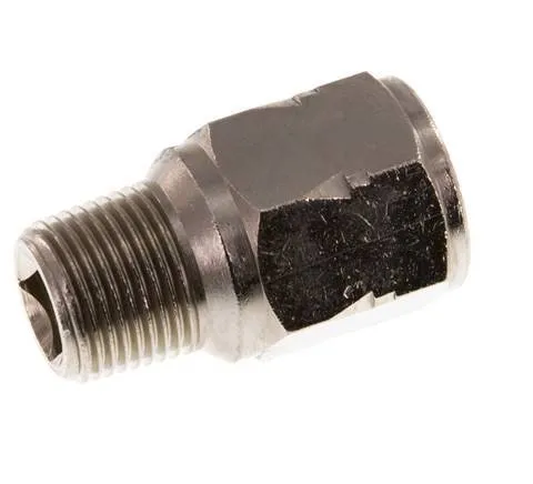 R/Rp 3/8'' M/F Mini Clapet Anti Retour Nickelé Laiton 10 Bar (145 Psi) FKM Avec Ressort