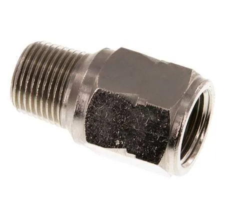 R/Rp 3/8'' M/F Mini Clapet Anti Retour Nickelé Laiton 10 Bar (145 Psi) FKM Avec Ressort