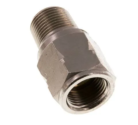 R/Rp 3/8'' M/F Mini Clapet Anti Retour Nickelé Laiton 10 Bar (145 Psi) FKM Avec Ressort