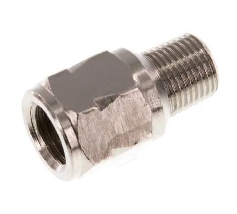 R/Rp 1/8'' M/F Mini Clapet Anti Retour Nickelé Laiton 10 Bar (145 Psi) FKM Avec Ressort