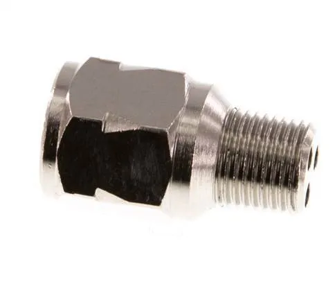 R/Rp 1/8'' M/F Mini Clapet Anti Retour Nickelé Laiton 10 Bar (145 Psi) FKM Avec Ressort