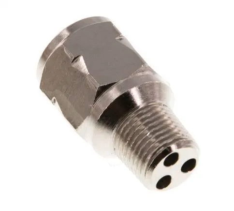 R/Rp 1/8'' M/F Mini Clapet Anti Retour Nickelé Laiton 10 Bar (145 Psi) FKM Avec Ressort