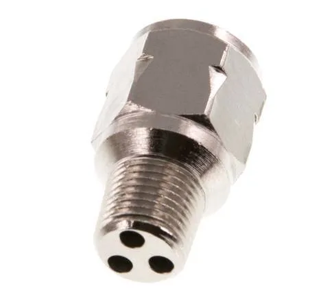 R/Rp 1/8'' M/F Mini Clapet Anti Retour Nickelé Laiton 10 Bar (145 Psi) FKM Avec Ressort