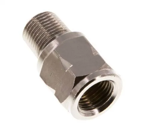 R/Rp 1/8'' M/F Mini Clapet Anti Retour Nickelé Laiton 10 Bar (145 Psi) FKM Avec Ressort