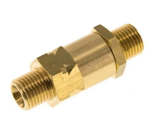 G 1/4'' Filetage Mâle Laiton Clapet Anti Retour 0.4-40 Bar (5.8-580 Psi)