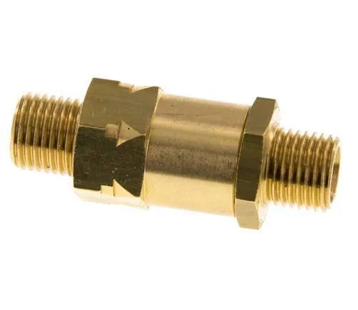 G 1/4'' Filetage Mâle Laiton Clapet Anti Retour 0.4-40 Bar (5.8-580 Psi)
