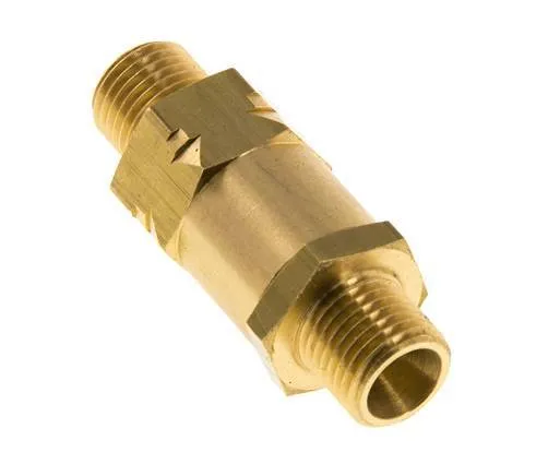 G 1/4'' Filetage Mâle Laiton Clapet Anti Retour 0.4-40 Bar (5.8-580 Psi)