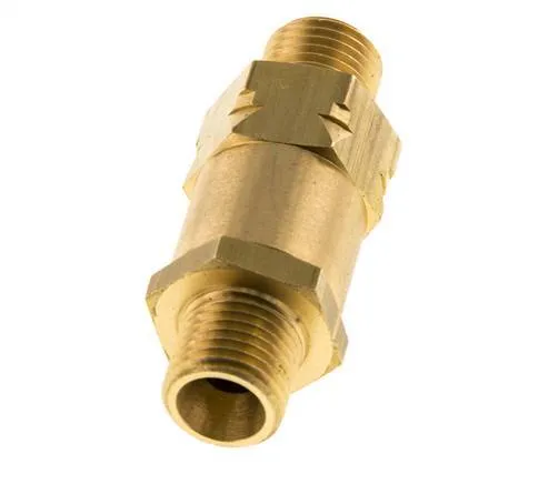 G 1/4'' Filetage Mâle Laiton Clapet Anti Retour 0.4-40 Bar (5.8-580 Psi)