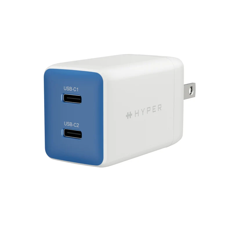 Chargeur mural HyperJuice Flex 45 W à technologie GaN - Bleu