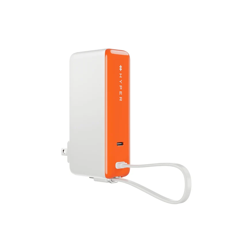 Mini-batterie externe et chargeur secteur HyperJuice® Flex USB-C 35 W - Orange