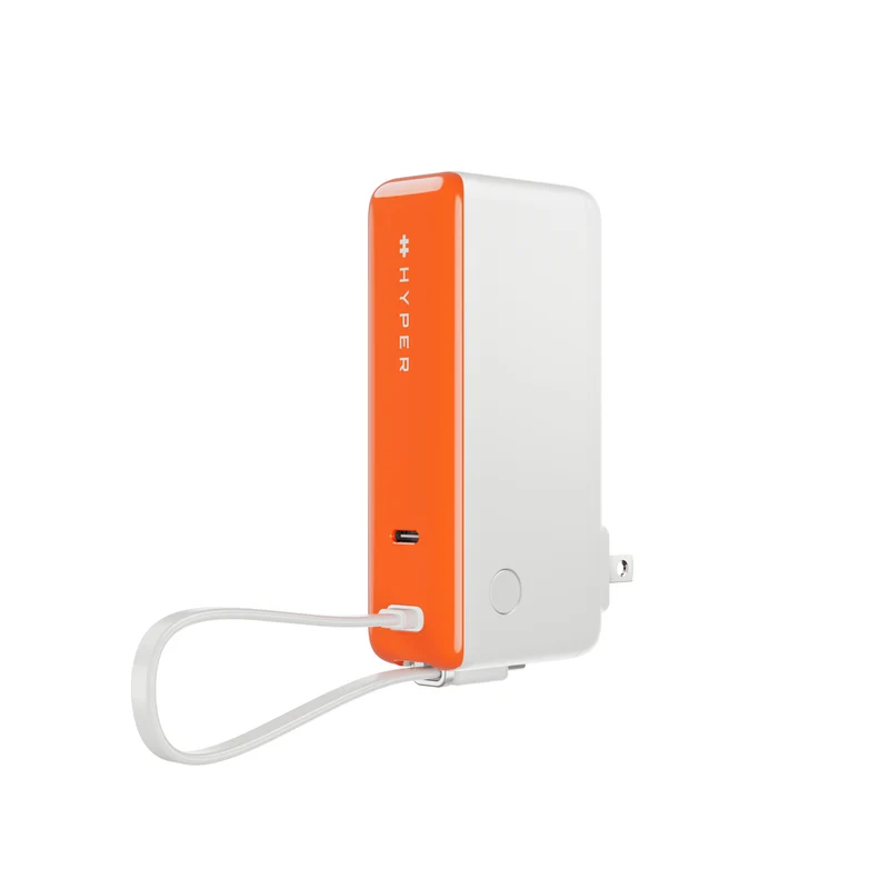 Mini-batterie externe et chargeur secteur HyperJuice® Flex USB-C 35 W - Orange