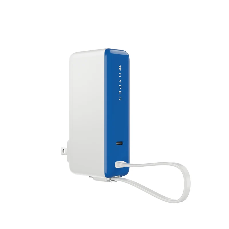 Mini-batterie externe et chargeur secteur HyperJuice® Flex USB-C 35 W - Bleu