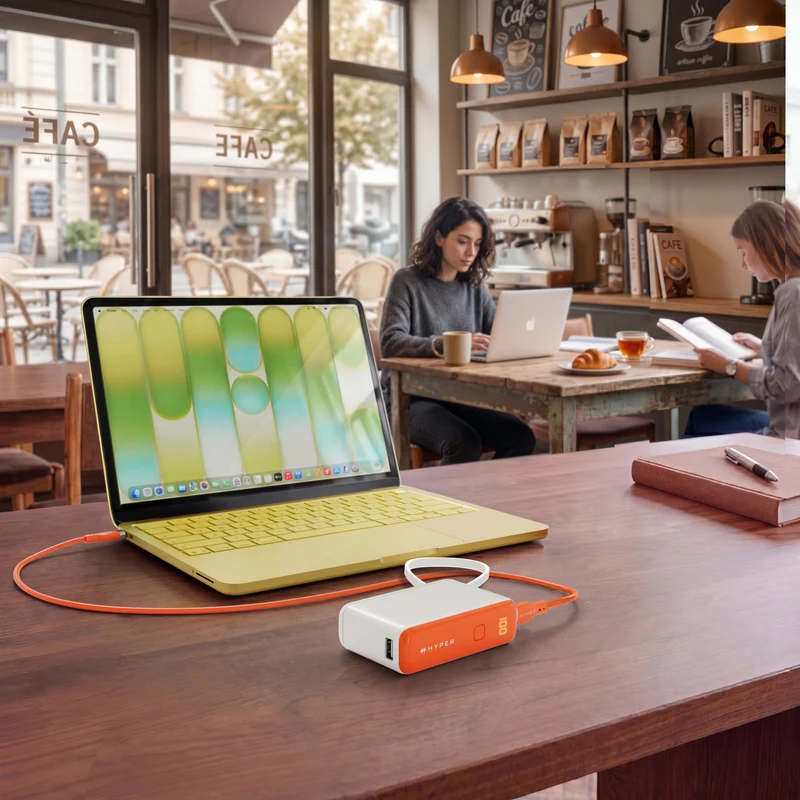 Mini-batterie externe HyperJuice® Flex USB-C 30 W - Orange