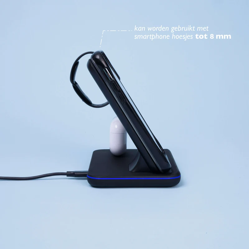 3-in-1 Draadloze oplader voor Apple en Android
