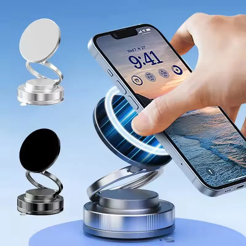 360° Rotating Magnetic Phone Holder, Foldable & Retractable, Universal Compatibility for iPhone 16/15/14/13/12, ABS Material