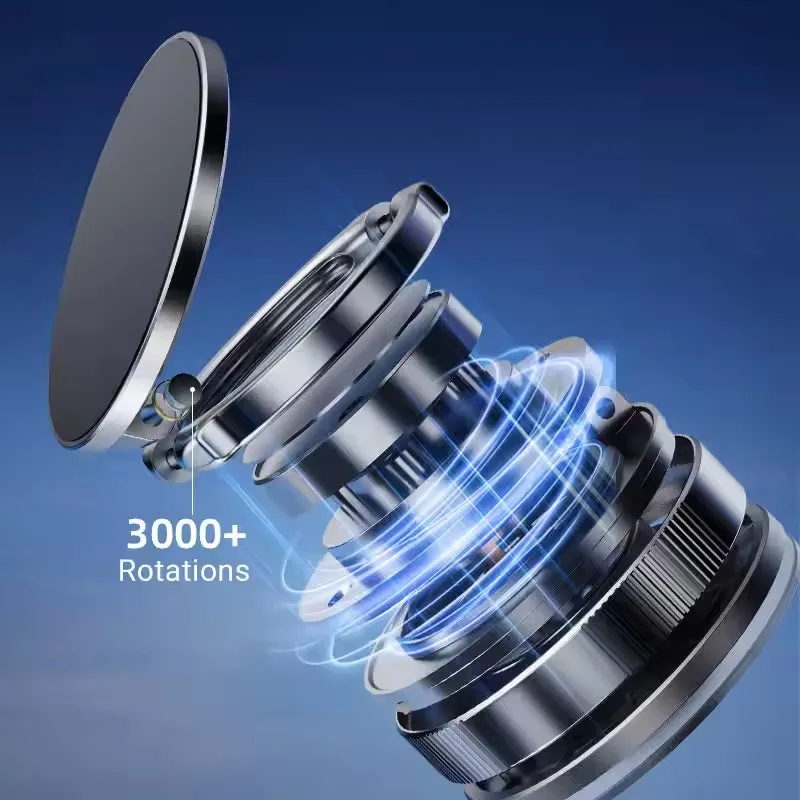 360° Rotating Magnetic Phone Holder, Foldable & Retractable, Universal Compatibility for iPhone 16/15/14/13/12, ABS Material