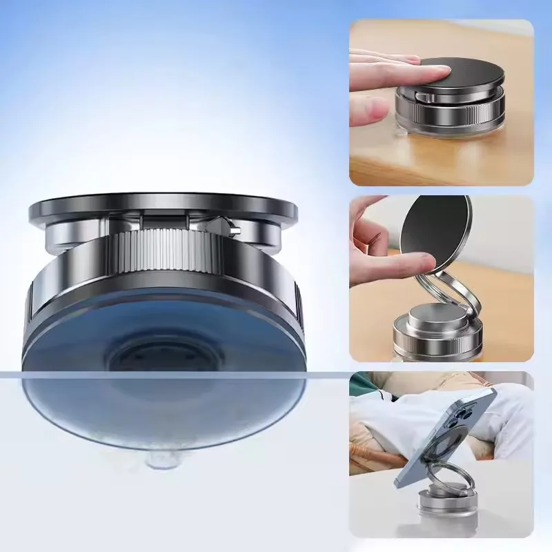 360° Rotating Magnetic Phone Holder, Foldable & Retractable, Universal Compatibility for iPhone 16/15/14/13/12, ABS Material