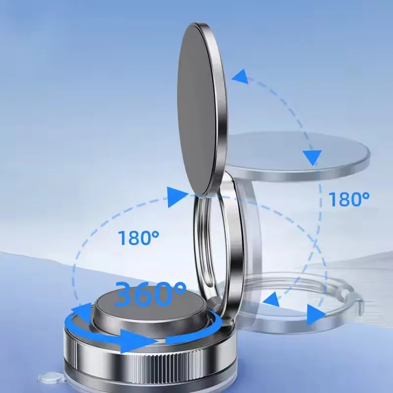 360° Rotating Magnetic Phone Holder, Foldable & Retractable, Universal Compatibility for iPhone 16/15/14/13/12, ABS Material