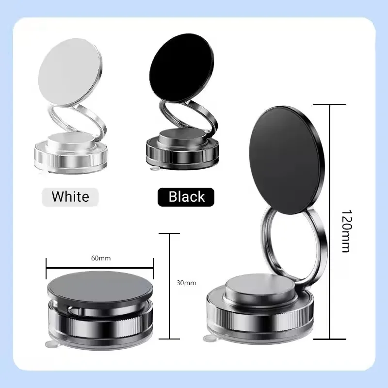 360° Rotating Magnetic Phone Holder, Foldable & Retractable, Universal Compatibility for iPhone 16/15/14/13/12, ABS Material