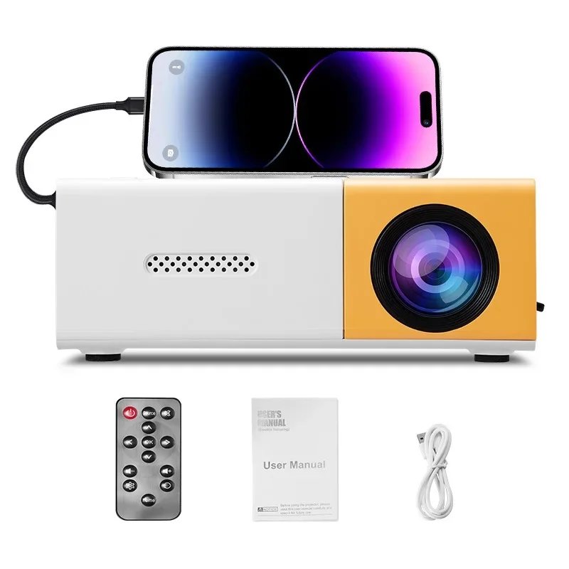 2026 Mini Home Theater Projector, Portable Video Projector,Supports Mobile Phone Projection, Suitable for TV Stick/USB/Laptop