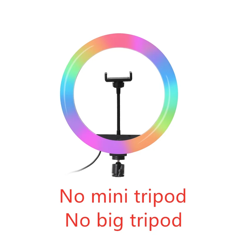 10Inch RGB Selfie Ring Fill Light with 160cm Tripod