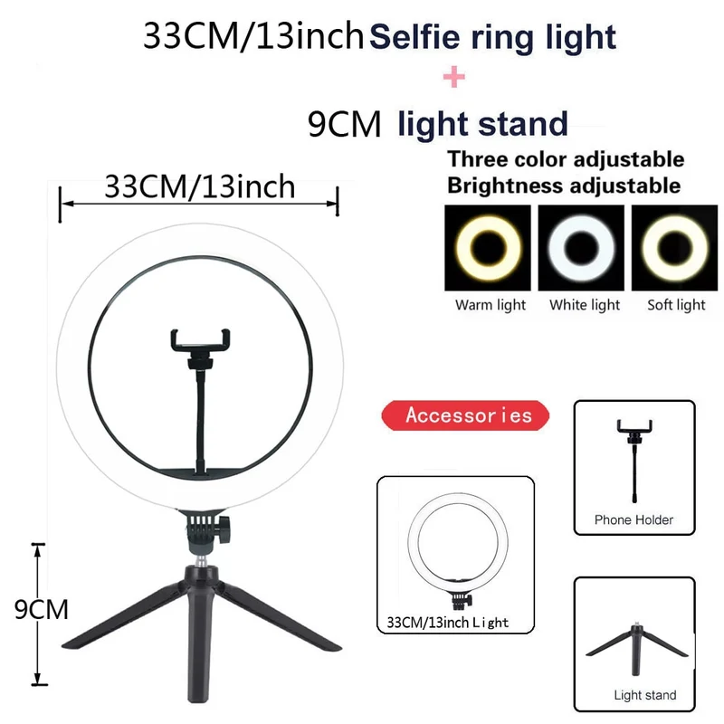 Dimmable Light Selfie LED Ring Light USB Ring Lamp