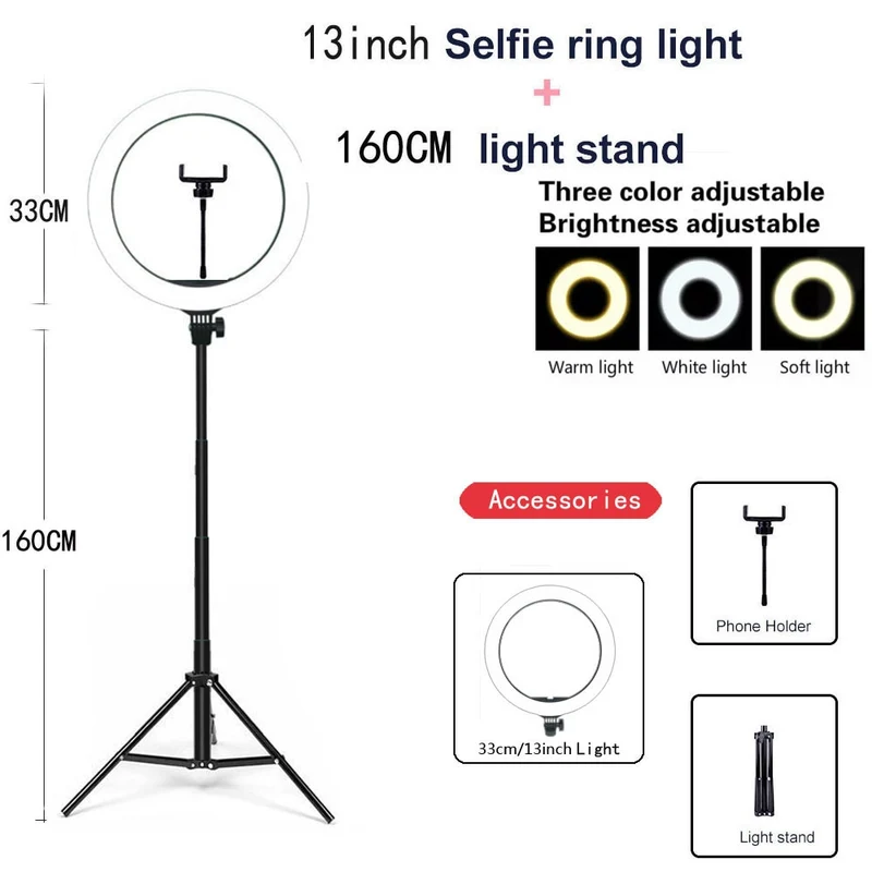 Dimmable Light Selfie LED Ring Light USB Ring Lamp