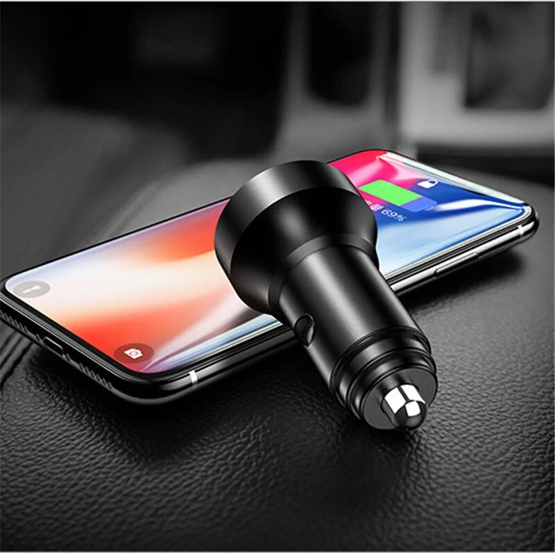 Mini Fast Charger Dual USB Car Phone for iPhone Samsung Xiaomi