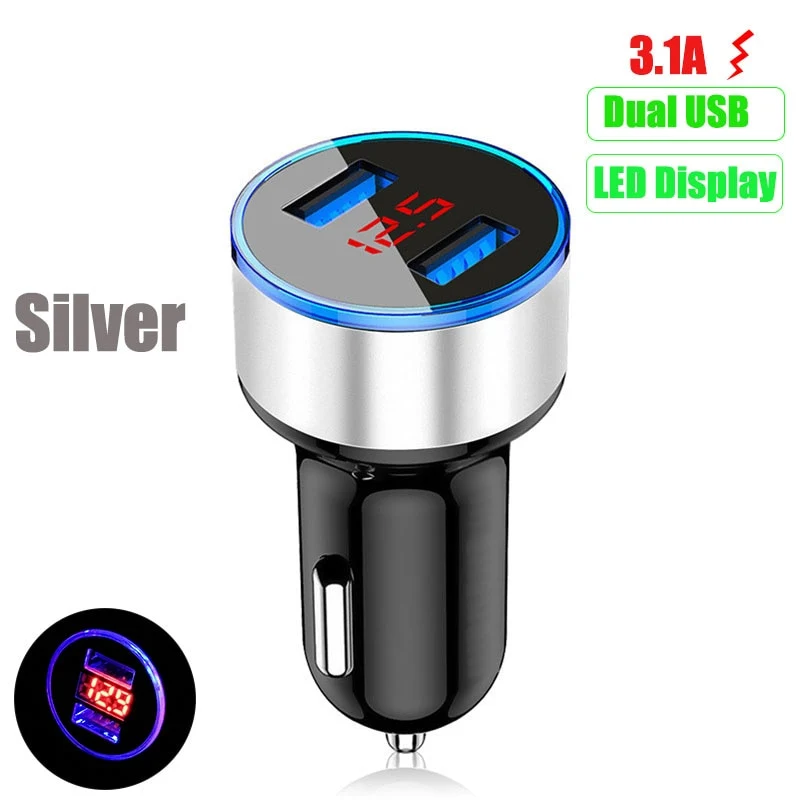 Mini Fast Charger Dual USB Car Phone for iPhone Samsung Xiaomi