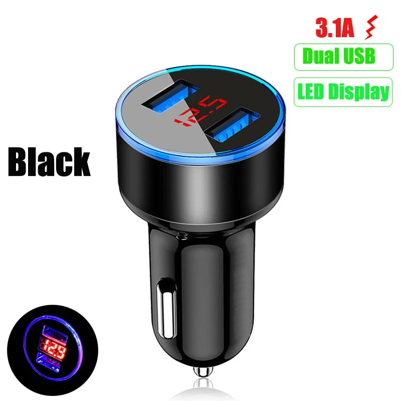Mini Fast Charger Dual USB Car Phone for iPhone Samsung Xiaomi