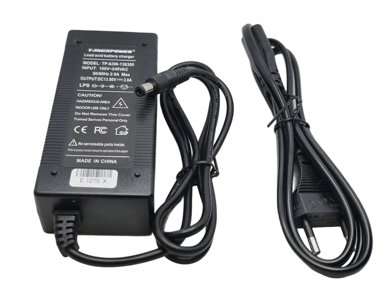 Chargeur batterie au plomb 12V 13.8V 3A avec pinces crocodile
