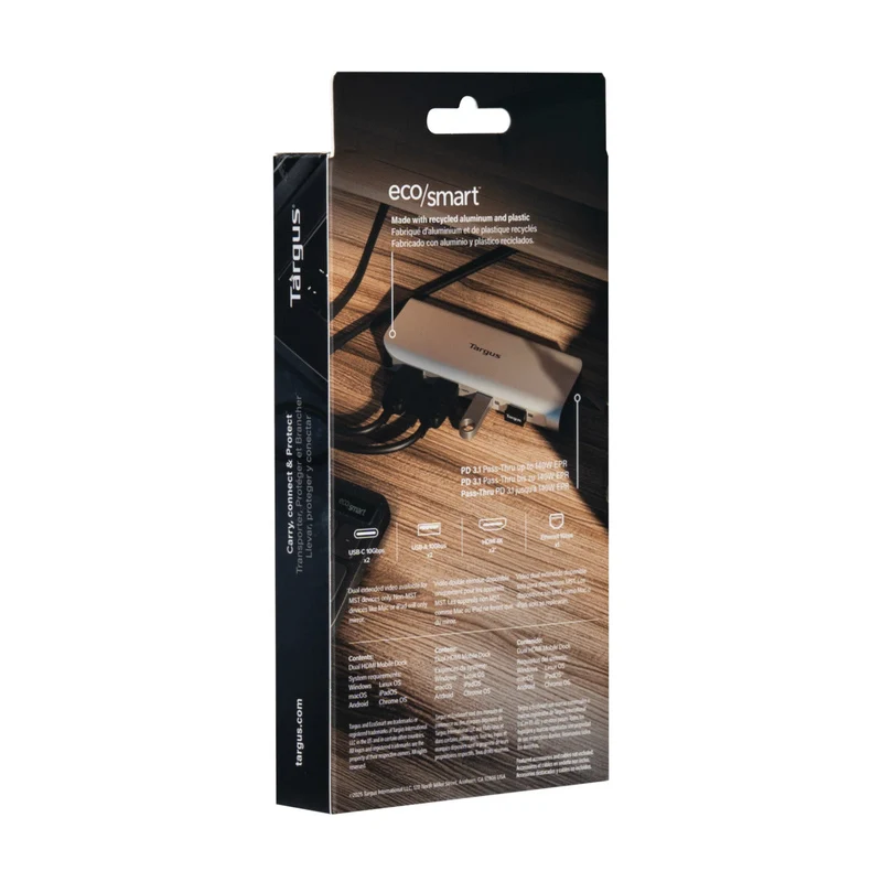 Station d'accueil mobile multiport USB-C Alt. Mode Dual 4K HDMI avec passage EPR 140 W