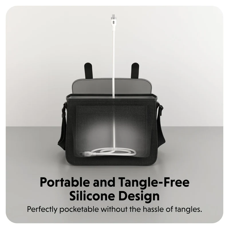 HyperJuice 60W Silicone USB-C to USB-C Cable (1.5M/5Ft) - Blanc
