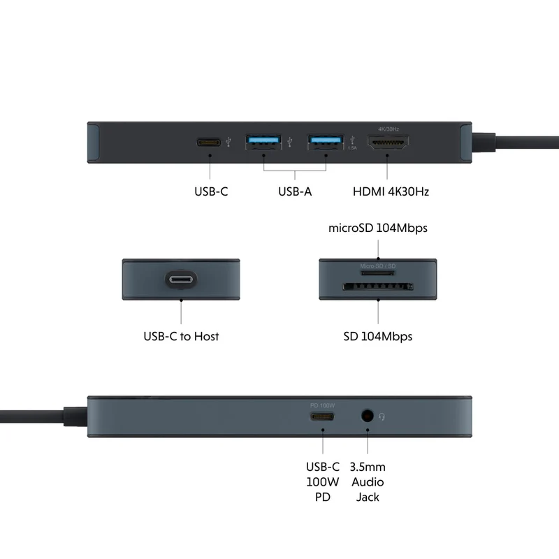 Hub USB-C HyperDrive® Flex 8 ports