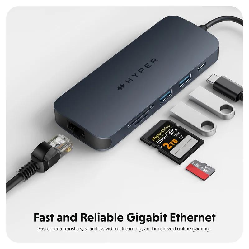 Hub USB-C à 8 ports HyperDrive Next*