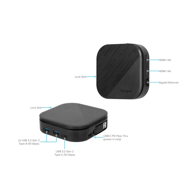 Station d'accueil universelle USB-C® à double port HD avec pass-through PD de 80 W*