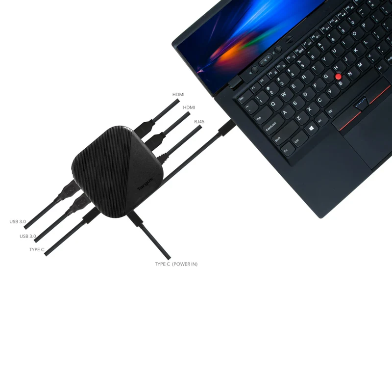 Station d'accueil universelle USB-C® à double port HD avec pass-through PD de 80 W*